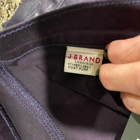 JBrand Signature Super Skinny 5-pocket leather-look Women's Purple Jeans Size 29 - Picture 10 of 13